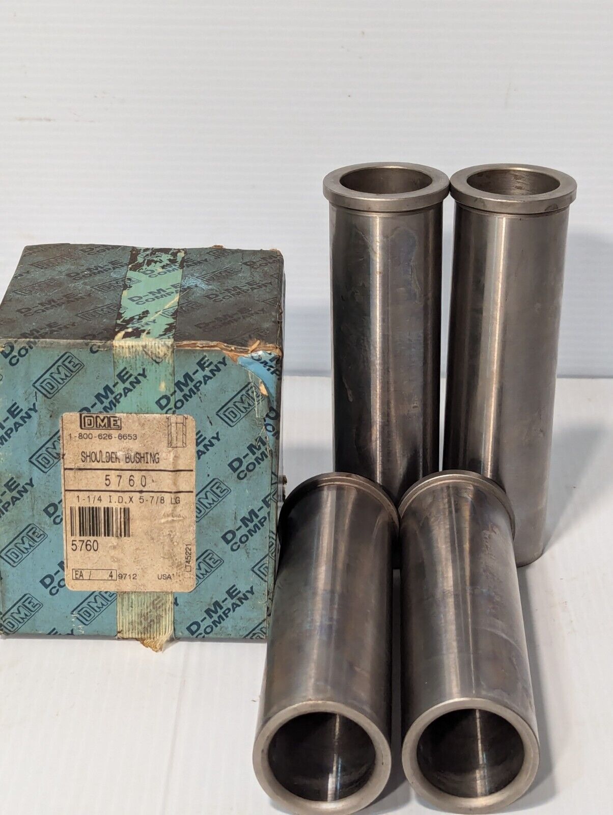 (1) DME 5760 1-1/4 I.D. -3/8 Steel Shoulder Step Bushing 1.250" to 1.283"