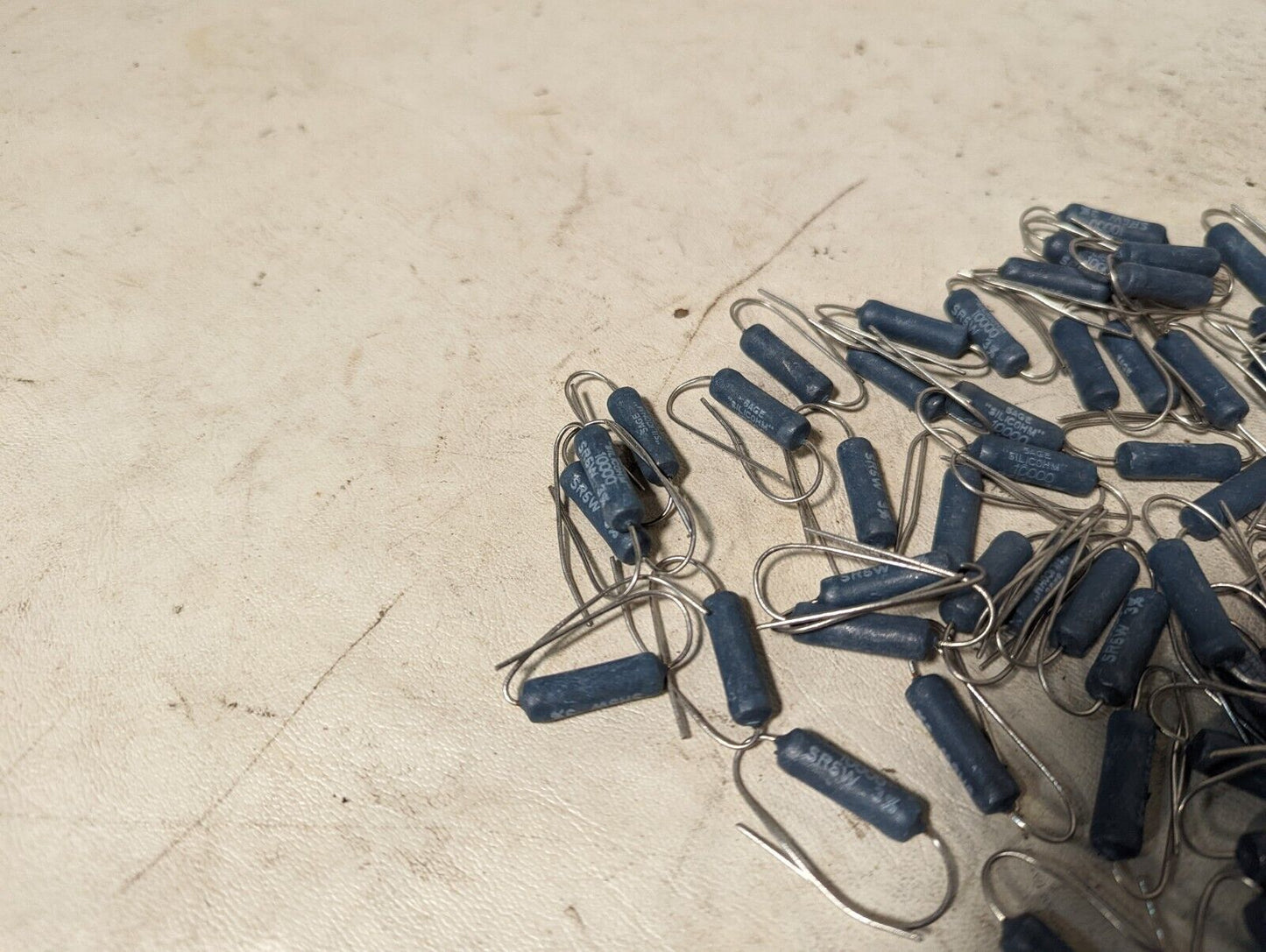 Lot of Sage "Silicohm" 10000, SR5W, 3% resistors