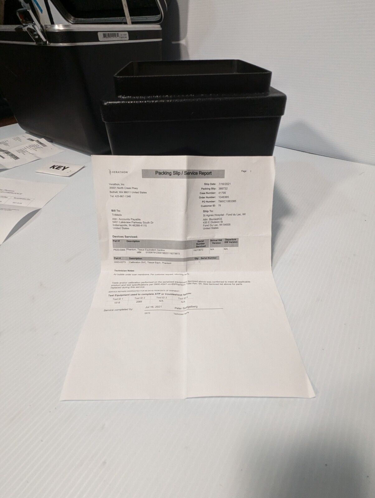 Verathon 0620-0068 Scan Tissue Bladder Equivalent Ultrasound Test Phantom READ