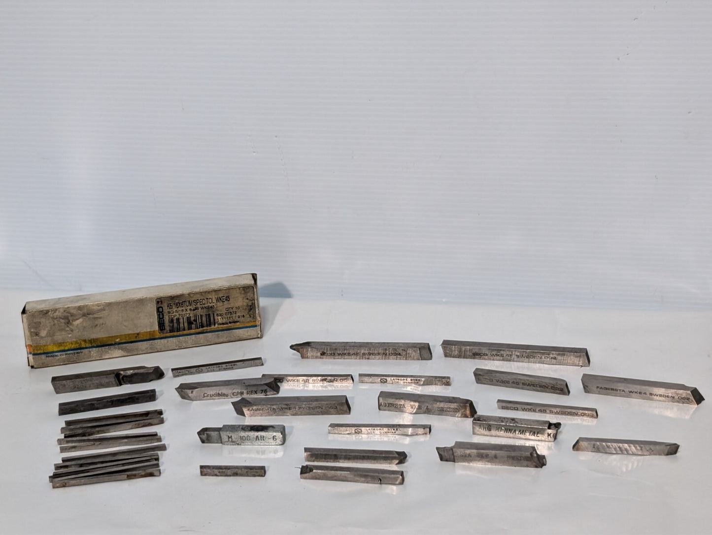 (30) Seco WKE 45 Cobalt (and other) Rectangular Tool Bit Blanks