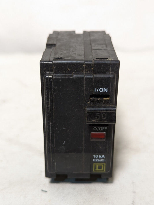 Square D QO250 circuit breaker, 50A, 120/240VAC, 2 poles