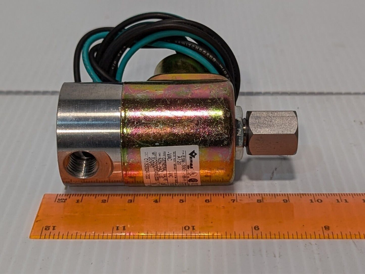 Versa ESM-3301-166-H-A120 solenoid valve, 120/110VAC, 38VDC - Free Shipping