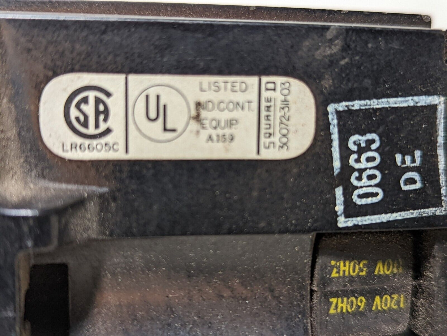 Square D 8501GO11 control relay, 110/120VAC coil, 8501G011