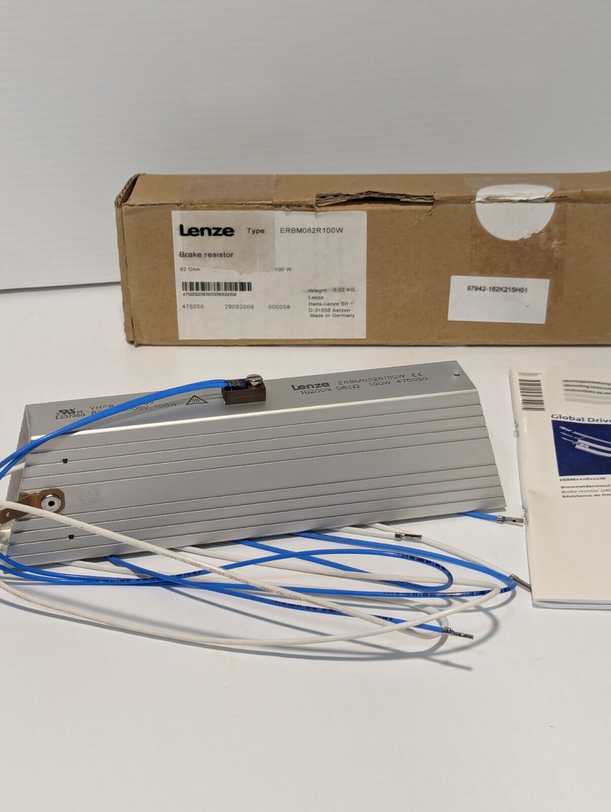 Lenze Brake Resistor ERBM082R100W - Free Shipping