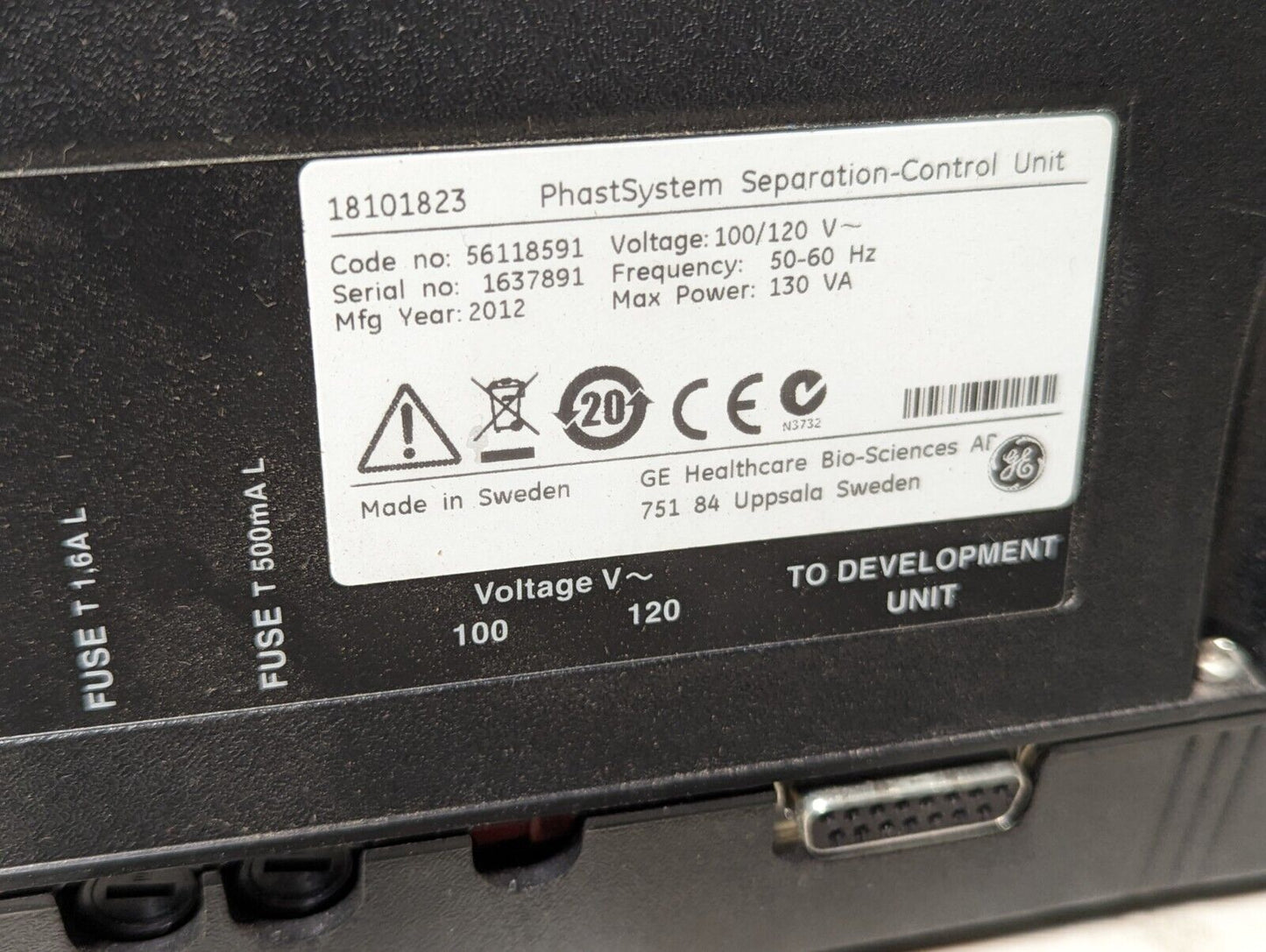 GE PhastSystem Separation and Control Unit 56118591, Development Unit 56118593