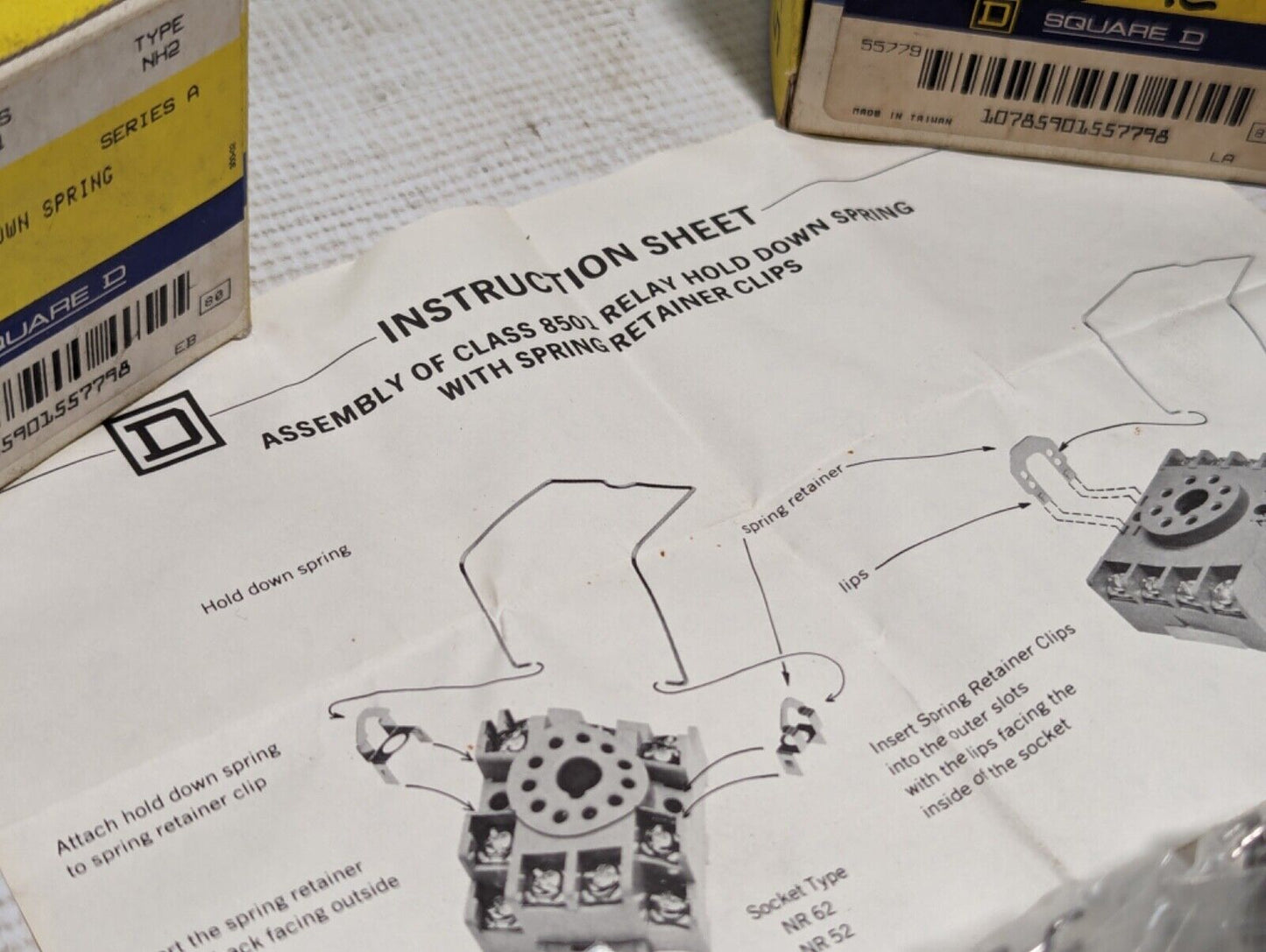 NEW Lot of 20 Square D 8501 NH2 Hold Down Springs - Free Shipping