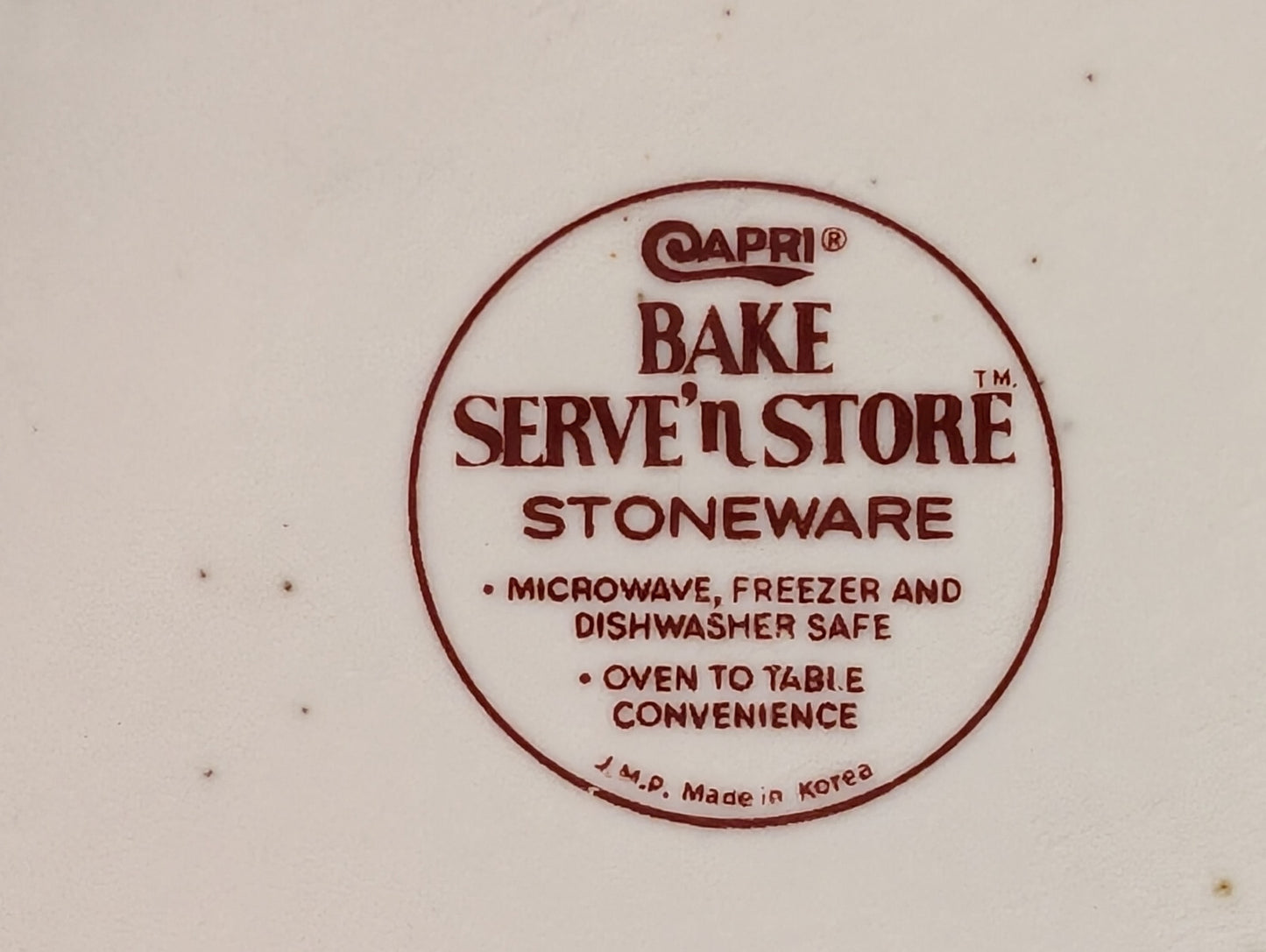 Vintage JMP Capri Bake Serve'nStore Stoneware Daisy Flowers, Pot Pie, Lid, Ladle