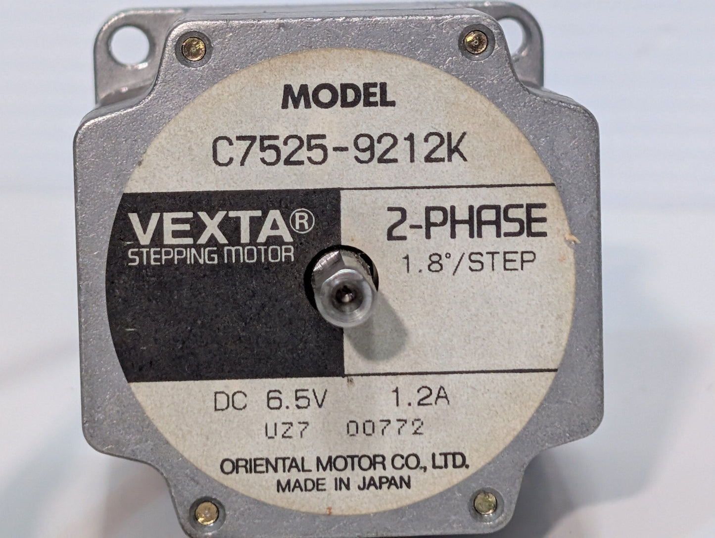 Vexta C7525-9212K 2-Phase Stepping Motor 1.8° Step, 6.5VDC, 1.2A, Made in Japan