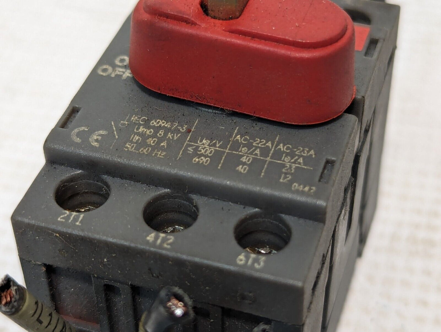 ABB OT32E3 Electrical Box Disconnect Switch 600Vac 40A W/ Handle - Free Shipping