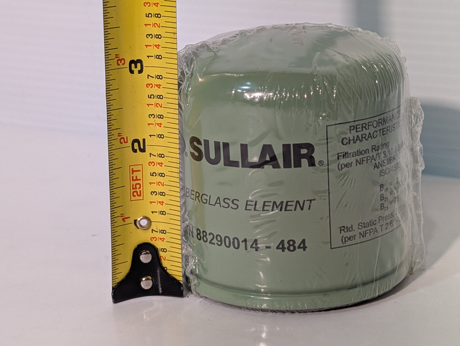 Sullair 88290014-484 Fiberglass Filter Element, Spin-On Assembly