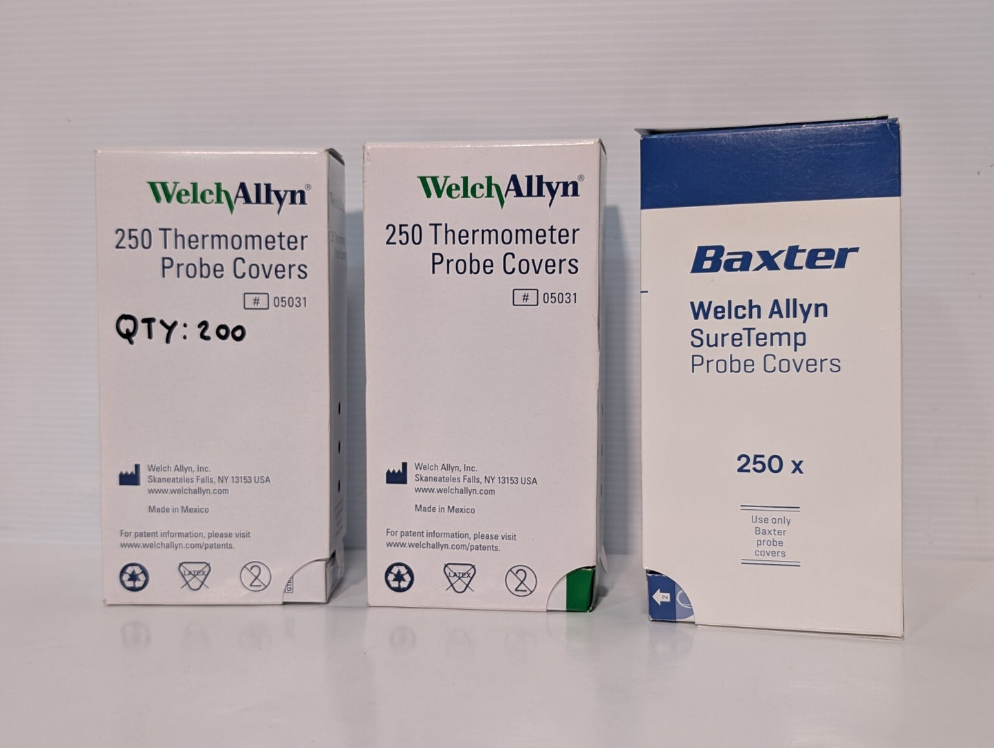 3 Boxes 05031 Welch Allyn \ Baxter Probe Covers for SureTemp Thermometers