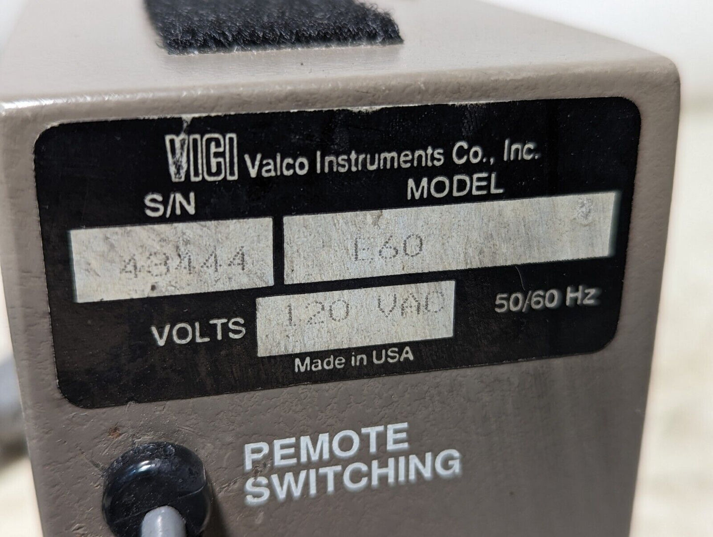 Vici Valco E60 actuator with switch, 120VAC