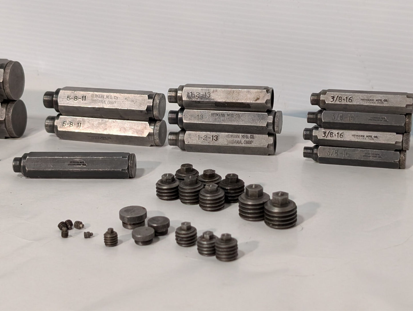 (25) Heimann Transfer Screw Incl. 3/8-16, 1-2-13, 5-8-11, etc. See photos+desc.
