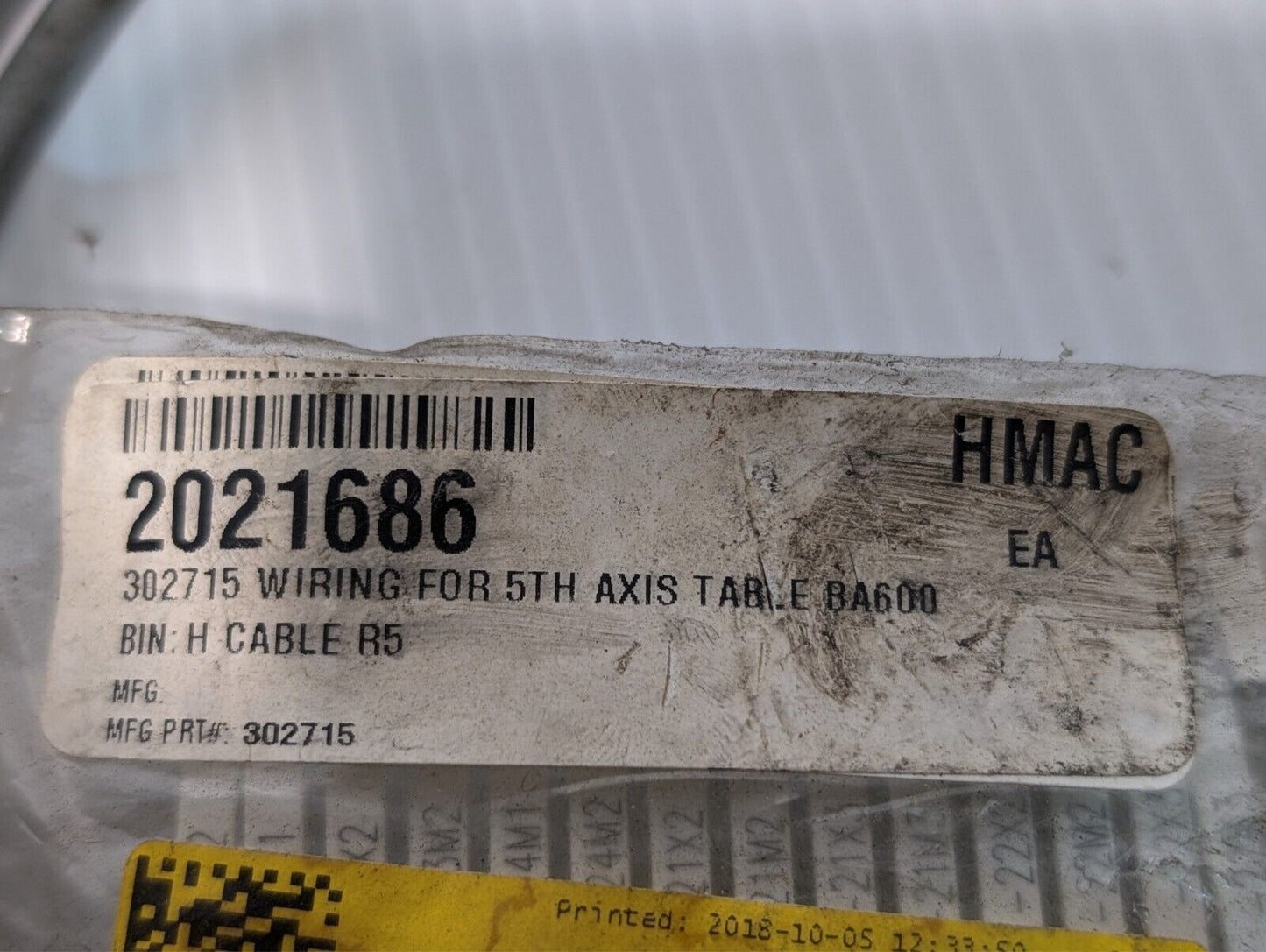 SW 302715 Wiring for 5th Axis Table BA600 BA322 CNC Horizontal Machining Center