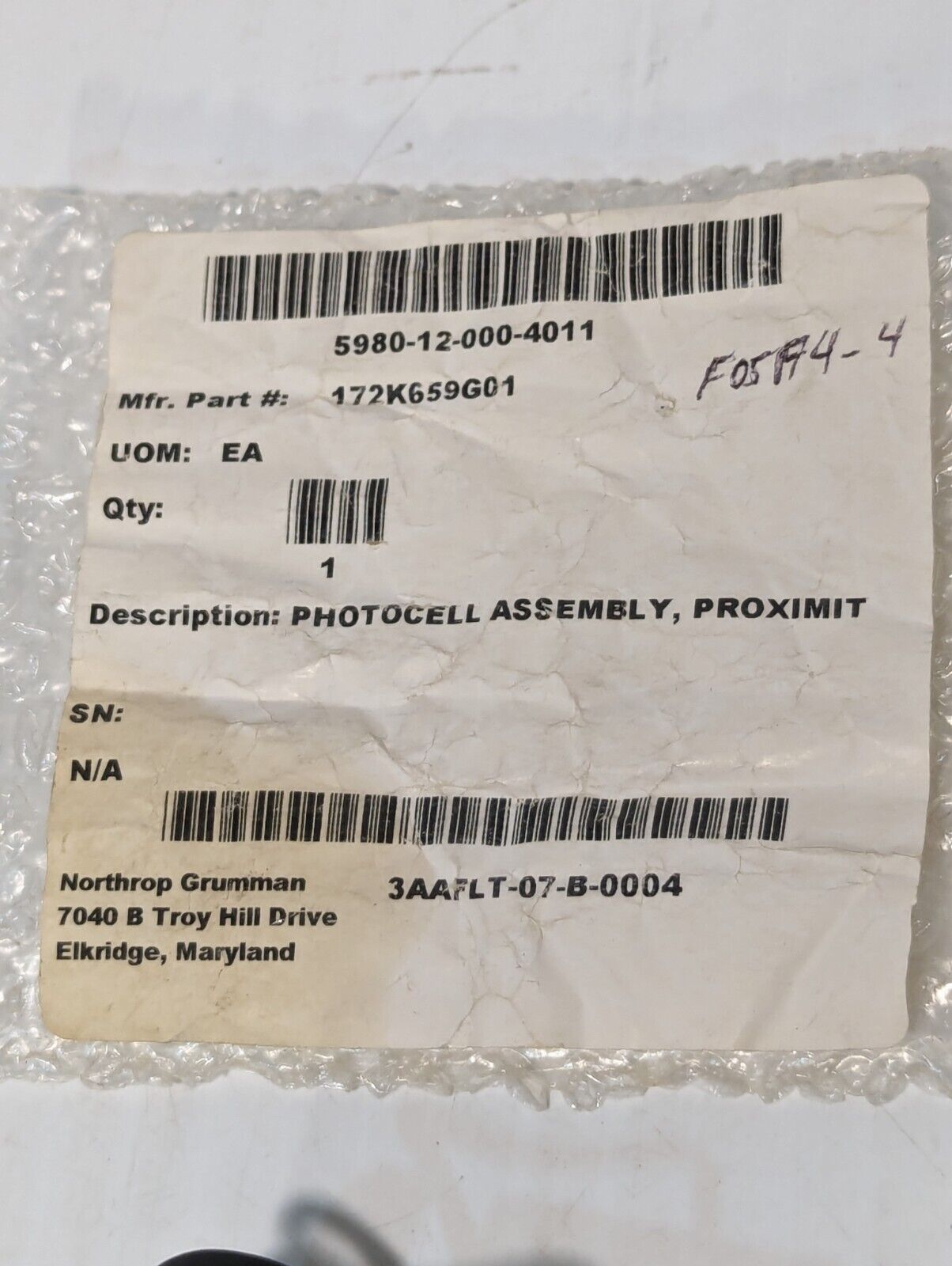 172K659G01 Proximity Photocell Assembly, 5980-12-000-4011 - Free Shipping