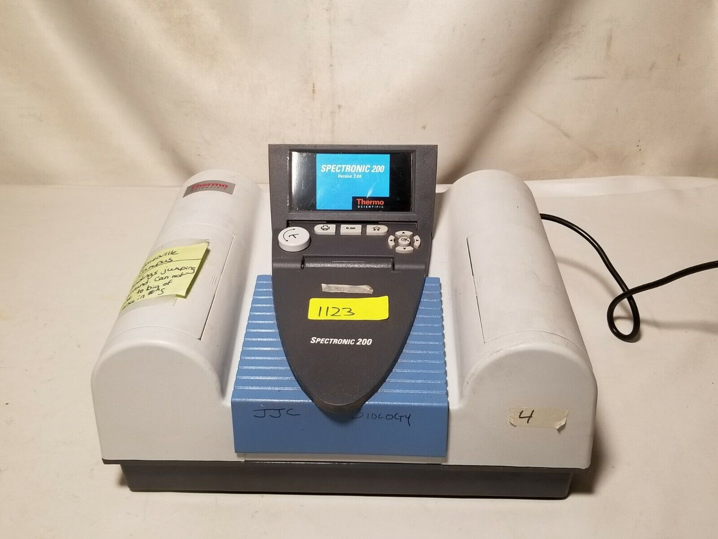 Thermo Scientific Spectronic 200, powers on, but various errors