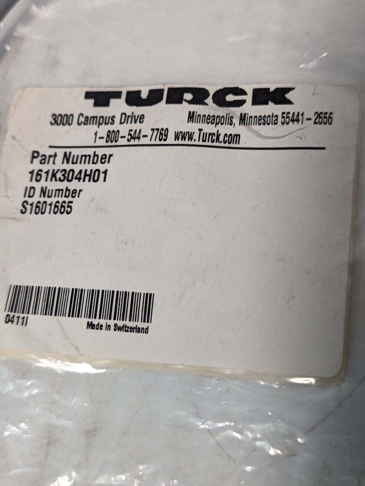 TURCK S1601665, 161K304H01 Rectangular Inductive Sensor 7MM Rang - Free Shipping