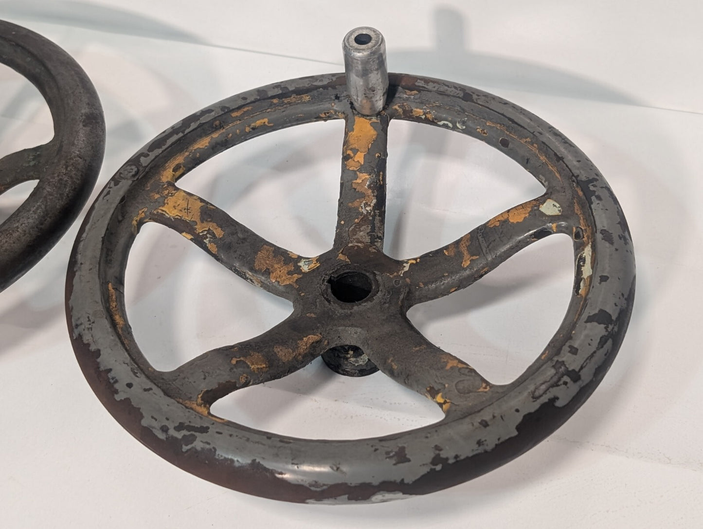 12" Cast Iron 5 Spoke Curved Hand Wheel USA Made