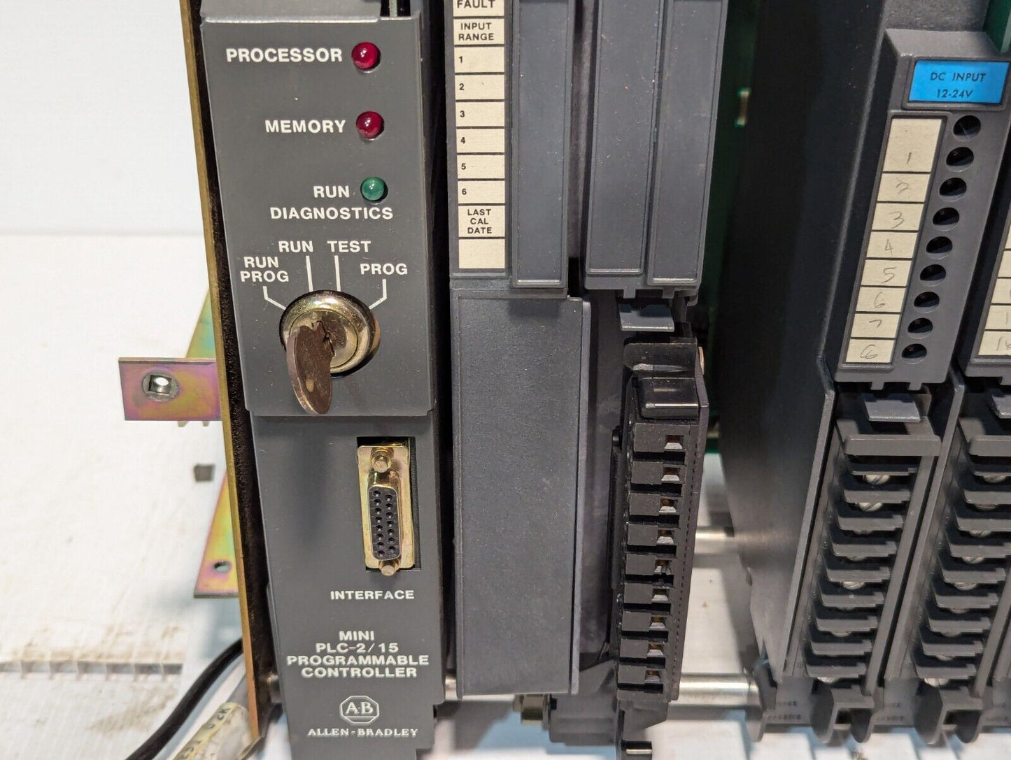AB Bulletin 1771AD 16 Slot I/O Chassis w/Modules and PLC-2/15 Controller