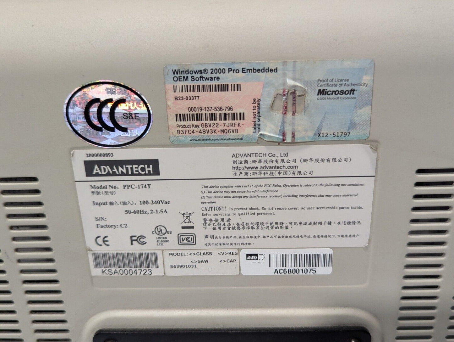 Advantech PPC-174T Industrial Computer - Free Shipping