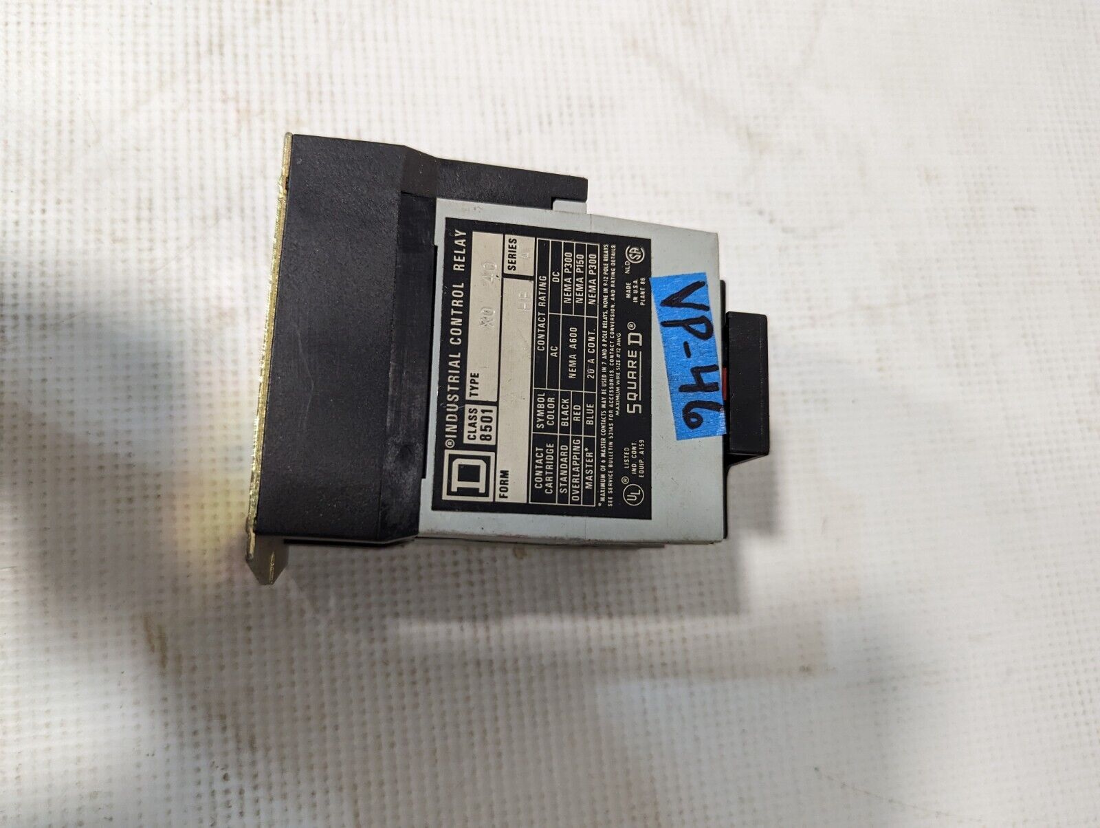 Square D 8501-XO Type X Relay Series A, 12-Pole Total