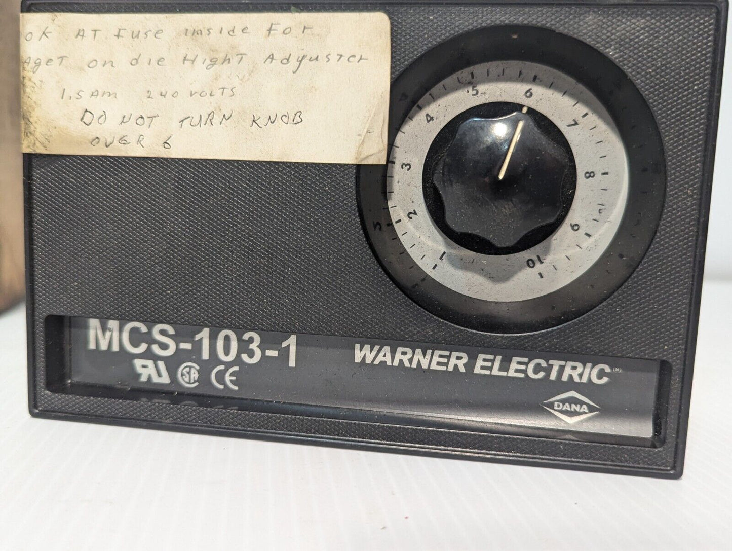 Warner Electric MCS-103-1 Power Supply w/Adjustable Torque Control - Free Ship