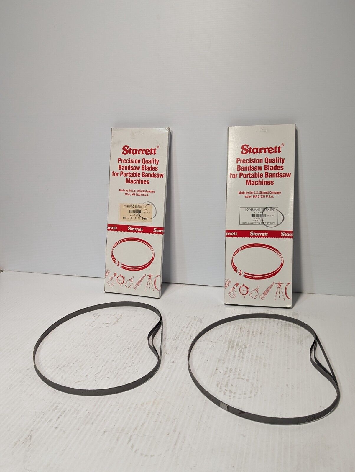 Starrett BM18 Portable Band Saw Blade, 3’ 8-7/8” L, ½” W X 0.02” Thk - 6 Pieces