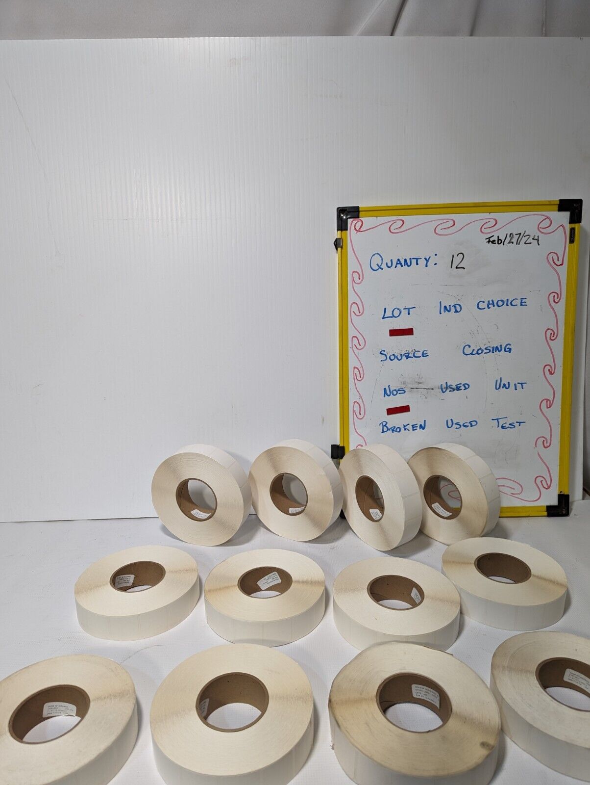 Lot of 3 Unbranded RT-15-15-3600-3 Thermal Transfer Barcode Label 1.5 in x 1.5in