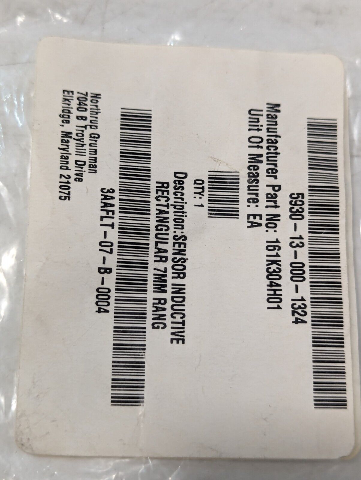 TURCK S1601665, 161K304H01 Rectangular Inductive Sensor 7MM Rang - Free Shipping