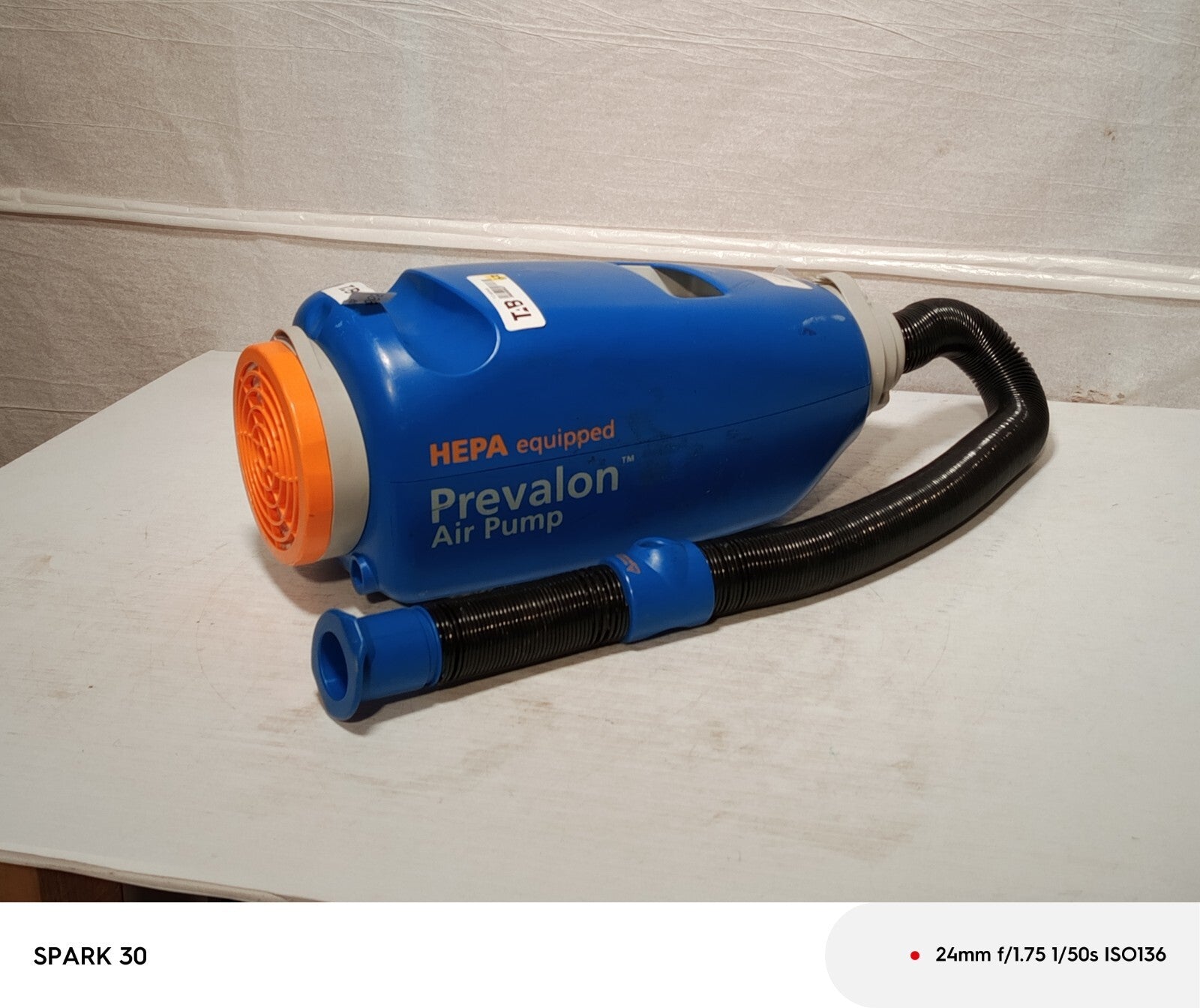 Stryker 7455 Prevalon Pump, HEPA Equipped with Hose and 7465 Filter