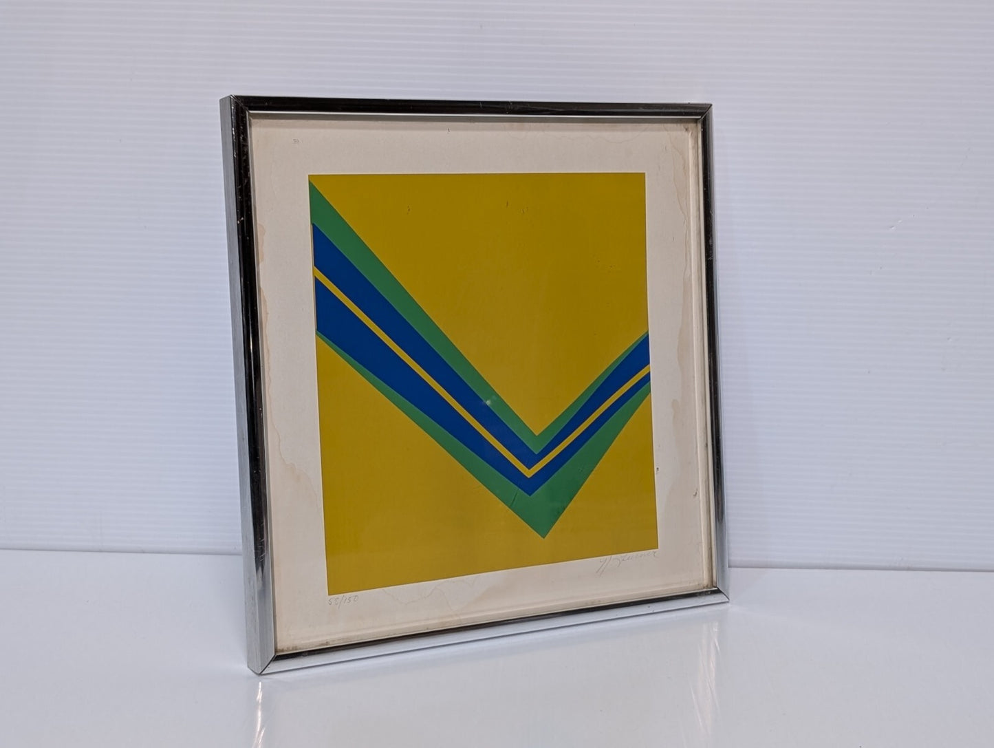 Abstract Art Print by N. Turner, Limited Edition 58 of 150, 11" x 11', Framed