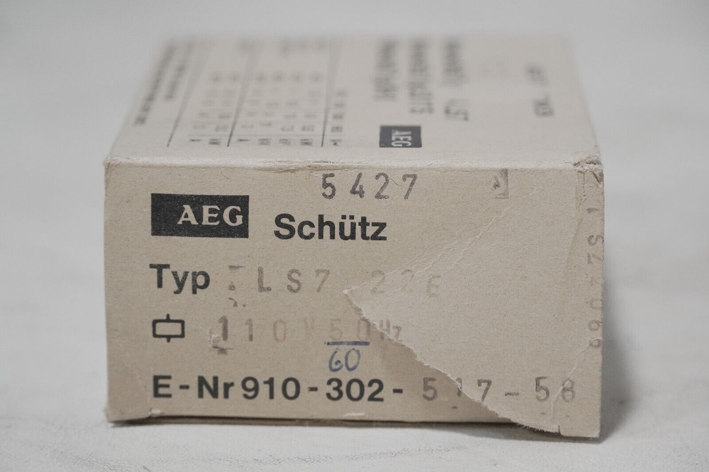 AEG Type LS7 22E Contactor 110VAC, 50Hz