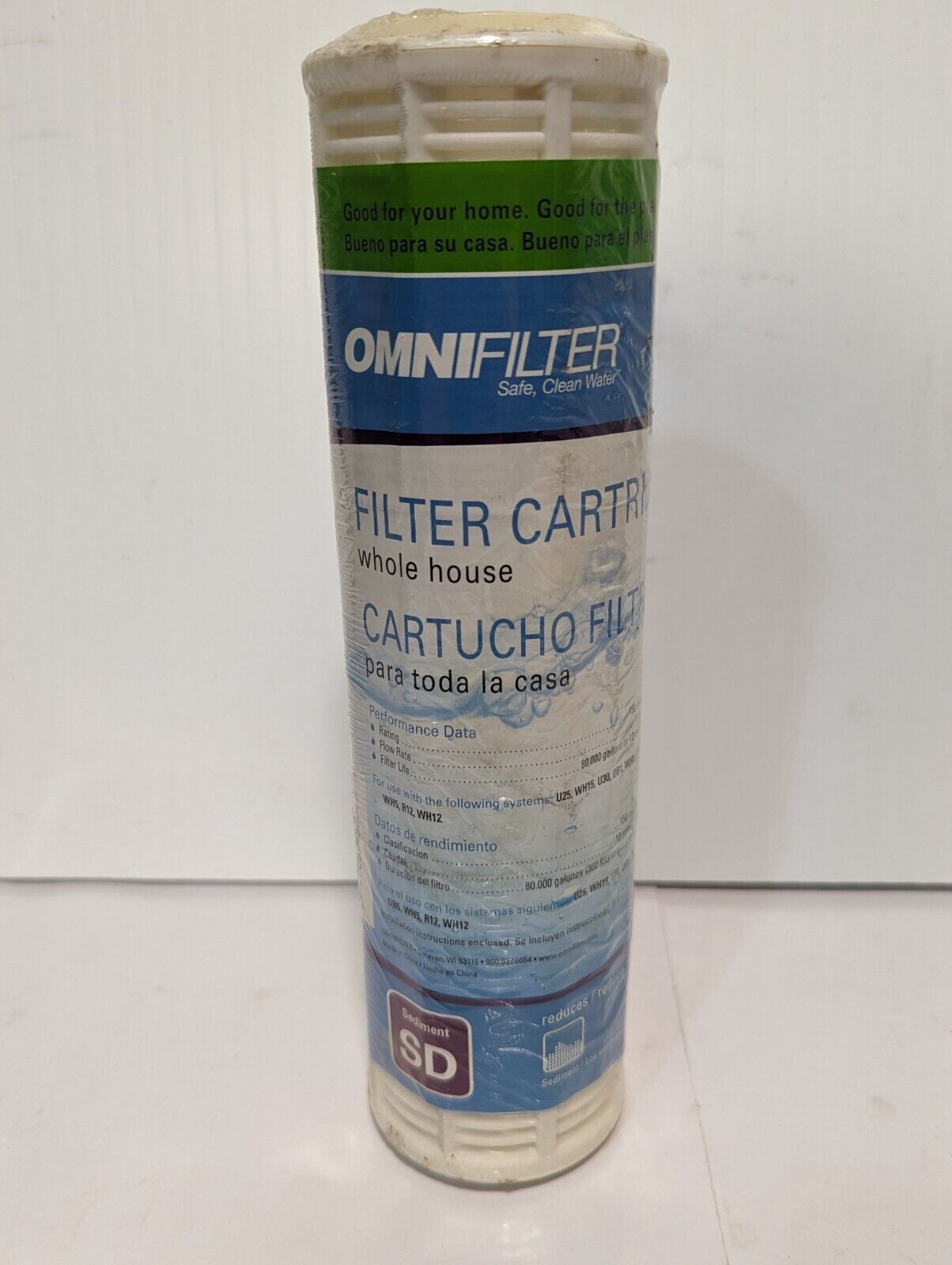 Lot of 5 Omnifilter water filters: 2x RS1, 2x RS14, 1x RS19, 1x OB1 filter housi