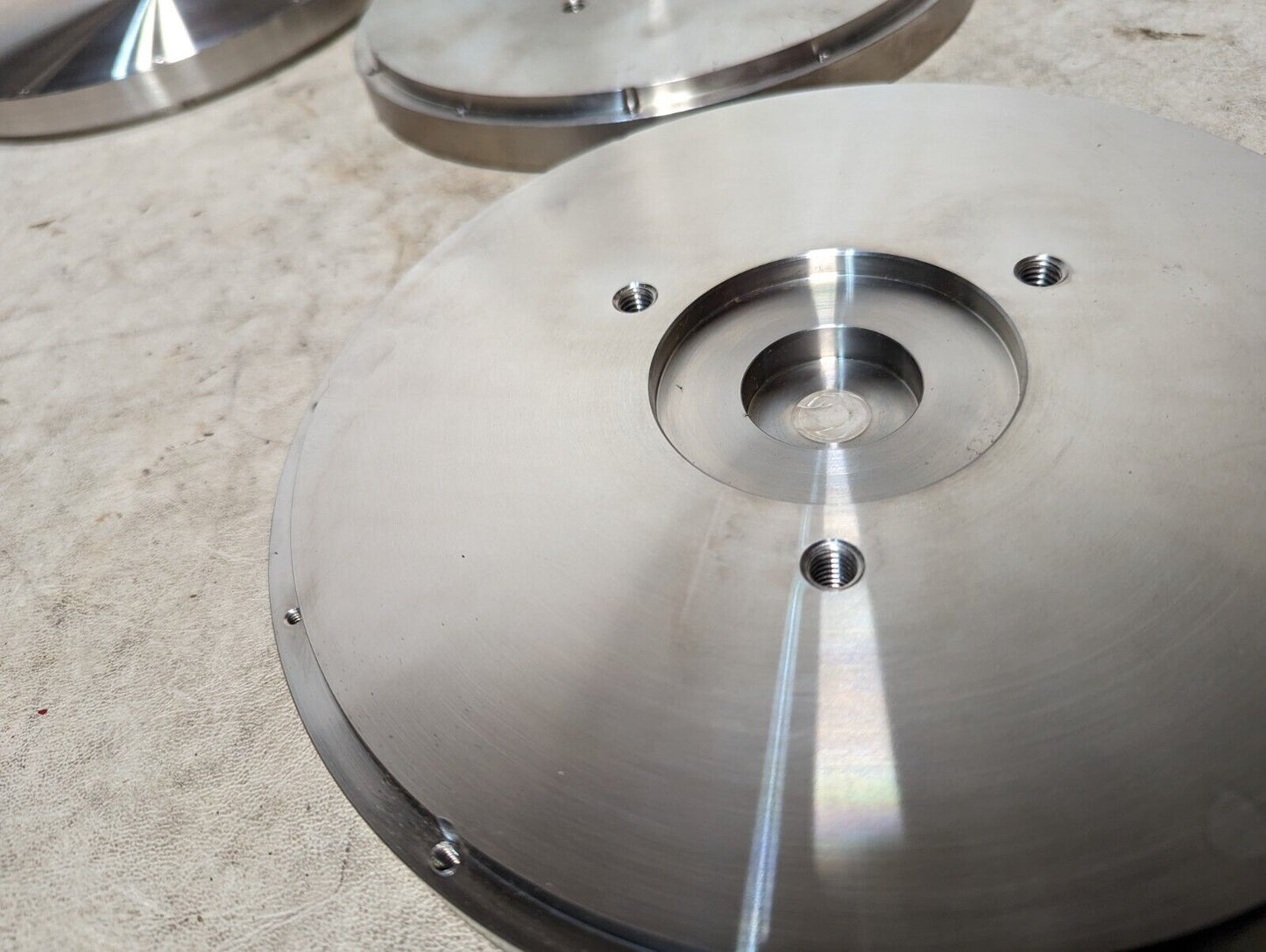 10 inch diameter raised female face blind flange with grooved flat face on rever