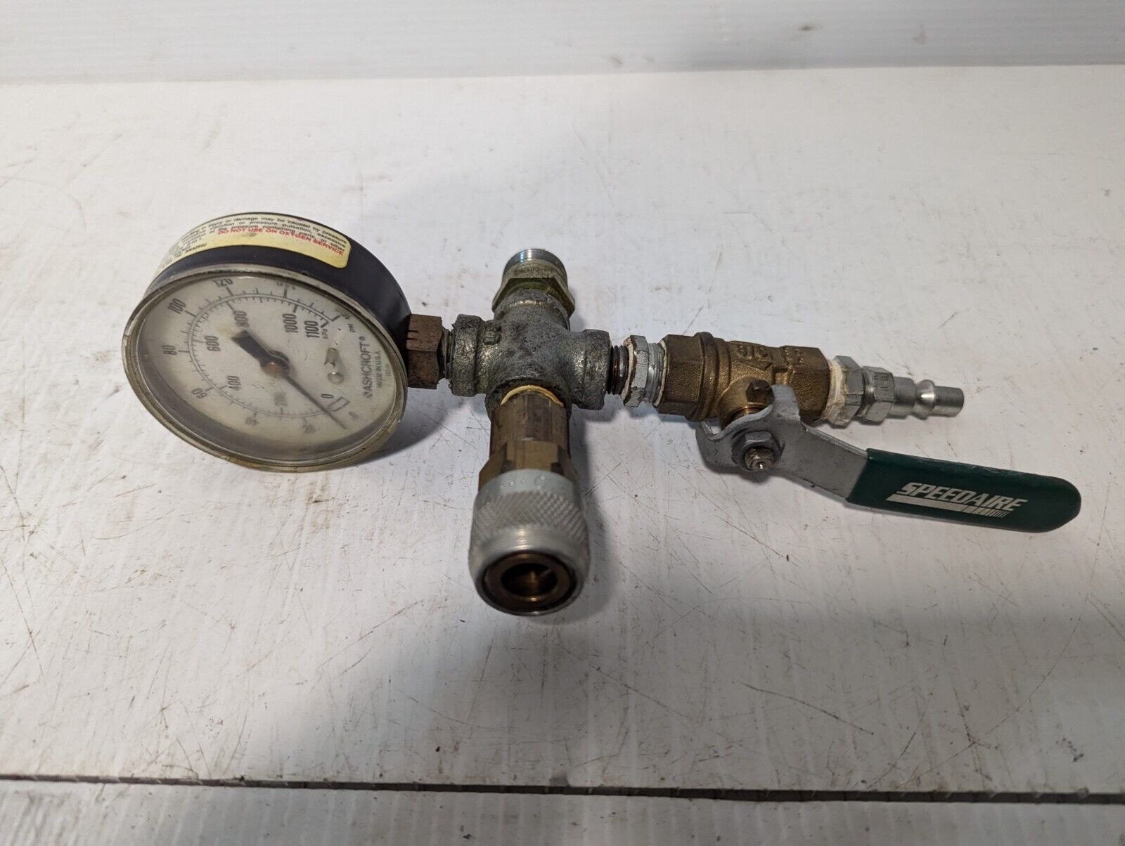 Speed Aire, Air Regulator, Brass Socket w/Ashcroft 0-160PSI gage - Free Shipping