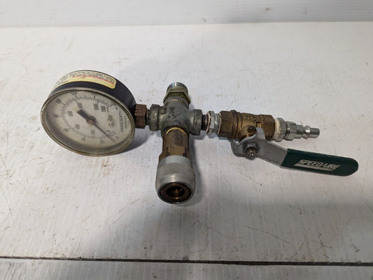 Speed Aire, Air Regulator, Brass Socket w/Ashcroft 0-160PSI gage - Free Shipping