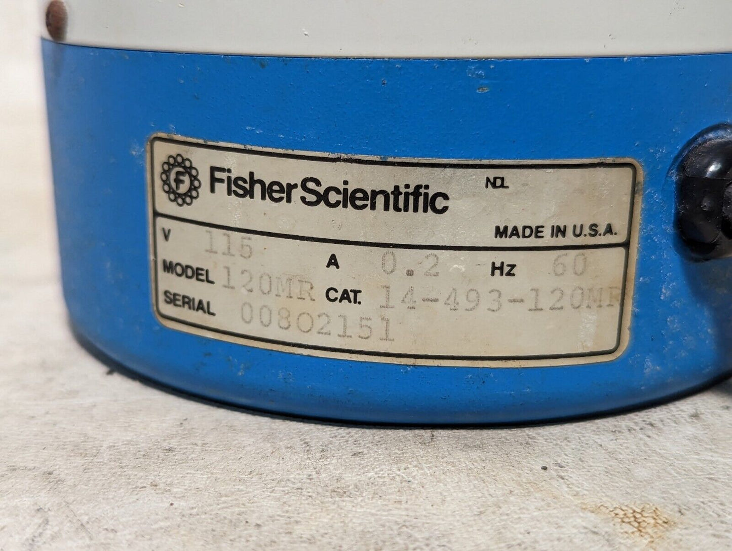 Fisher Scientific Thermix Stirrer model 120MR, 115VAC, 14-493-120MR, 0.2A, 60Hz
