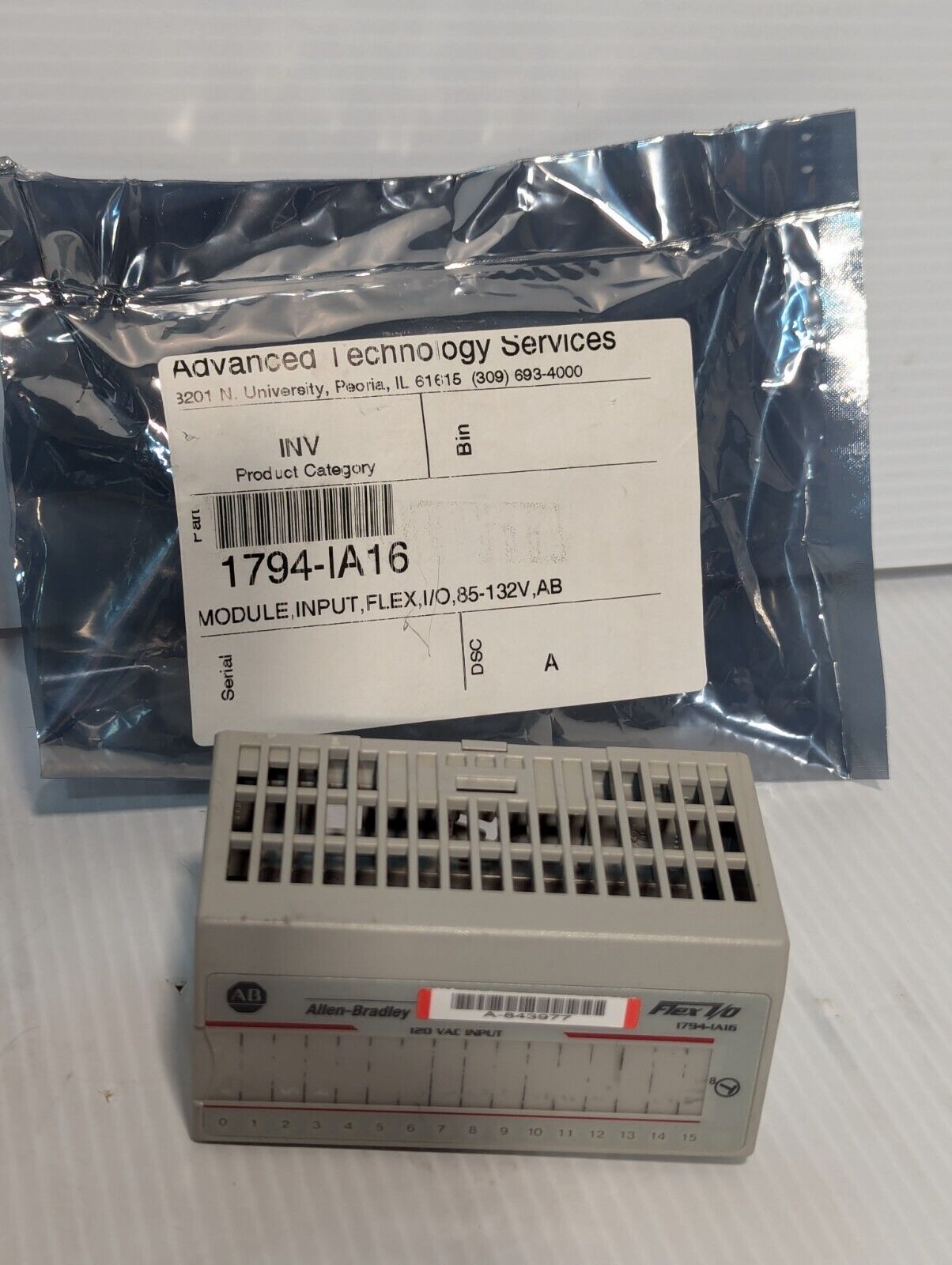 Allen Bradley 1794-IA16 SER A Flex I/O 120VAC Input Module 1794IA16 - Free Ship