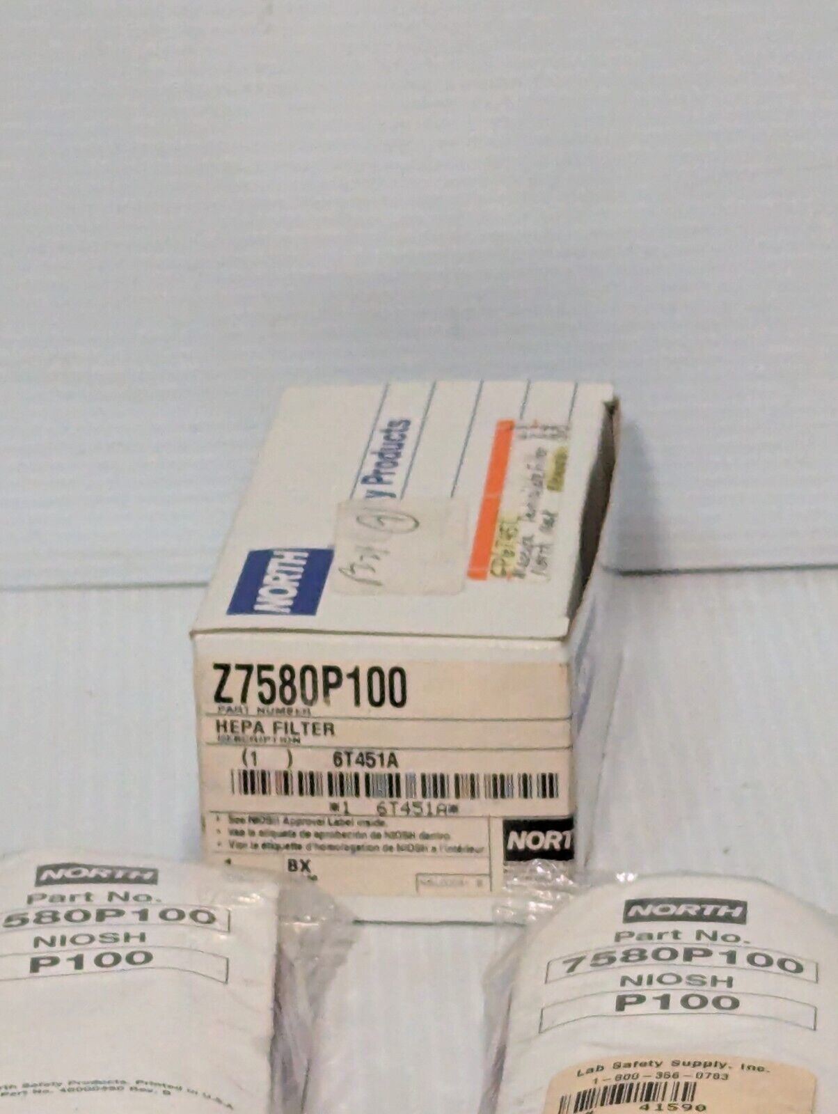 (2) North 7580P100 P100 Replacement Respirator Cartridge