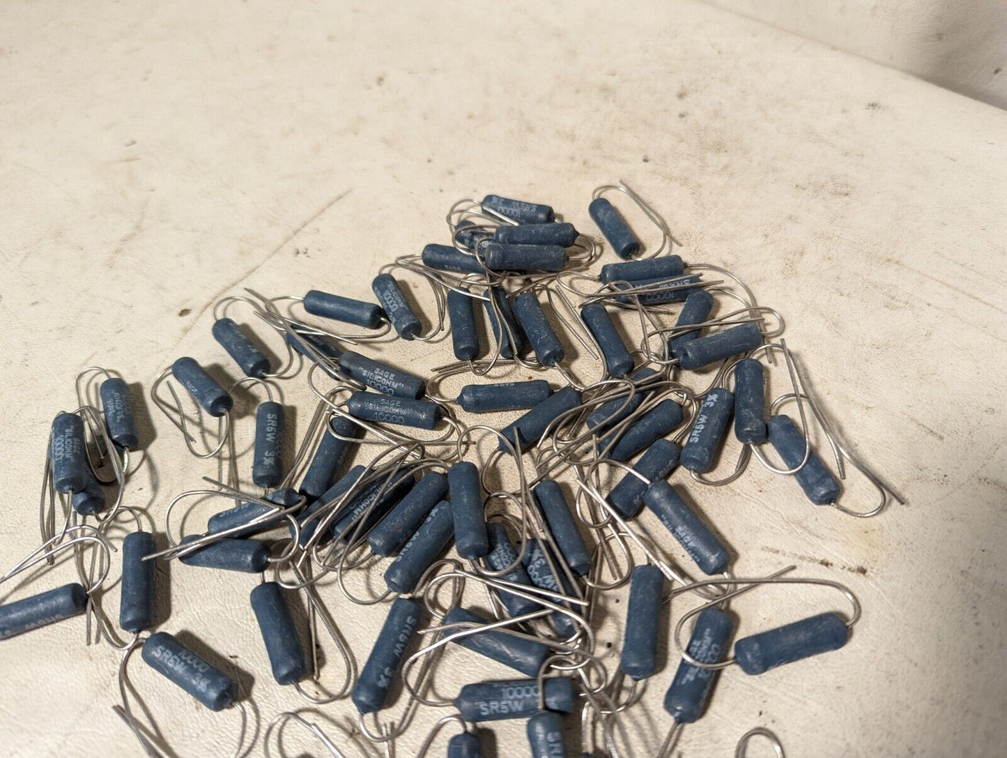 Lot of Sage "Silicohm" 10000, SR5W, 3% resistors