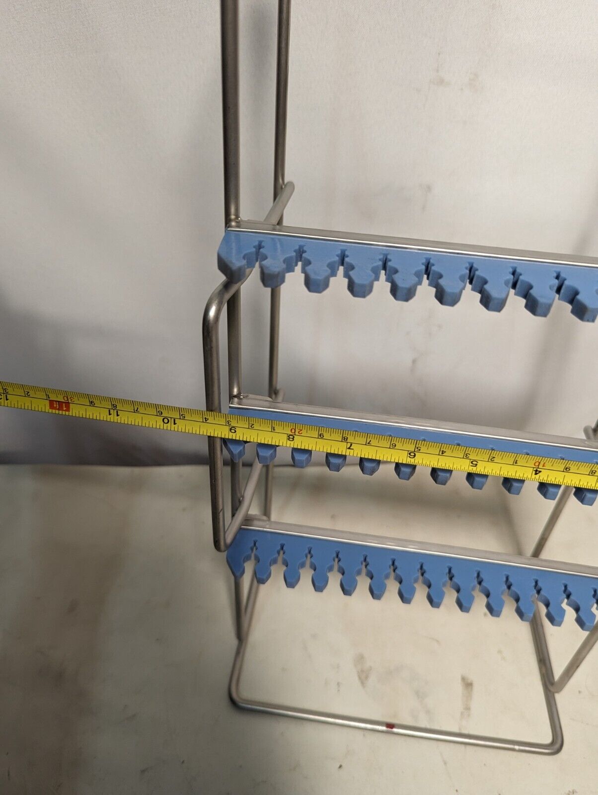 Wire and tubing organizer from medical facility, 19 in x 9.5 in x 6 in