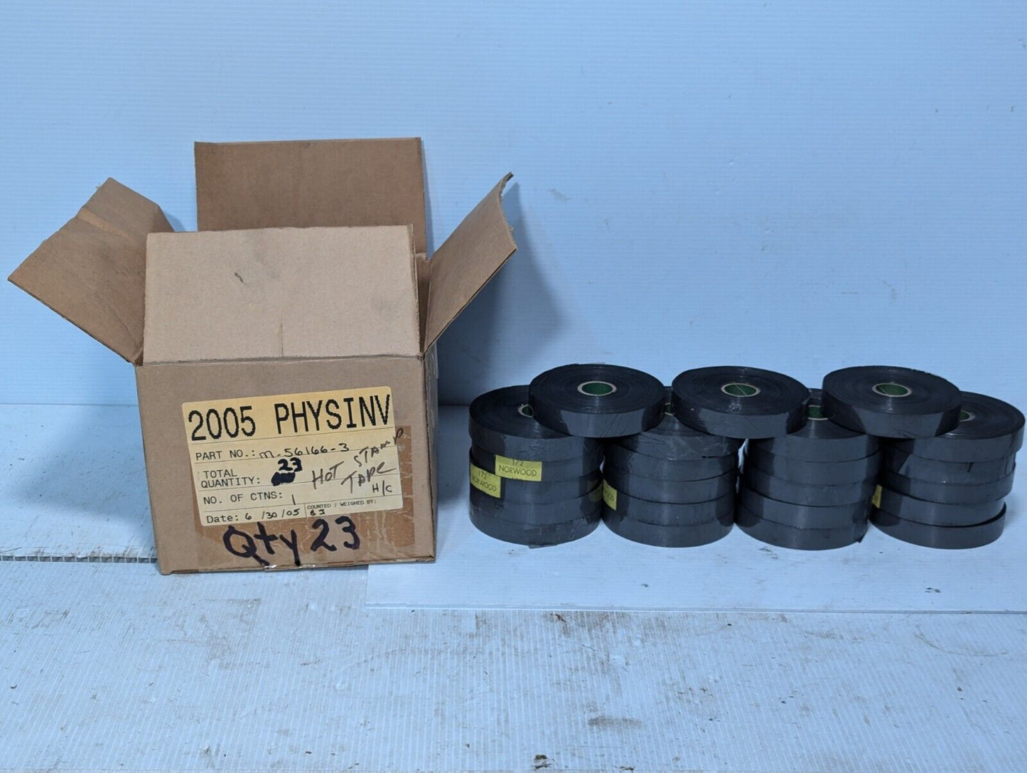 Lot of 23 Rolls Norwood Thermal Transfer Ribbon Hot Stamping Tape - Free Ship