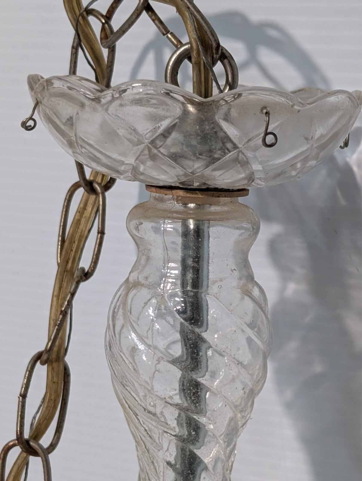 Vintage Crystal Chandelier, Disassembled