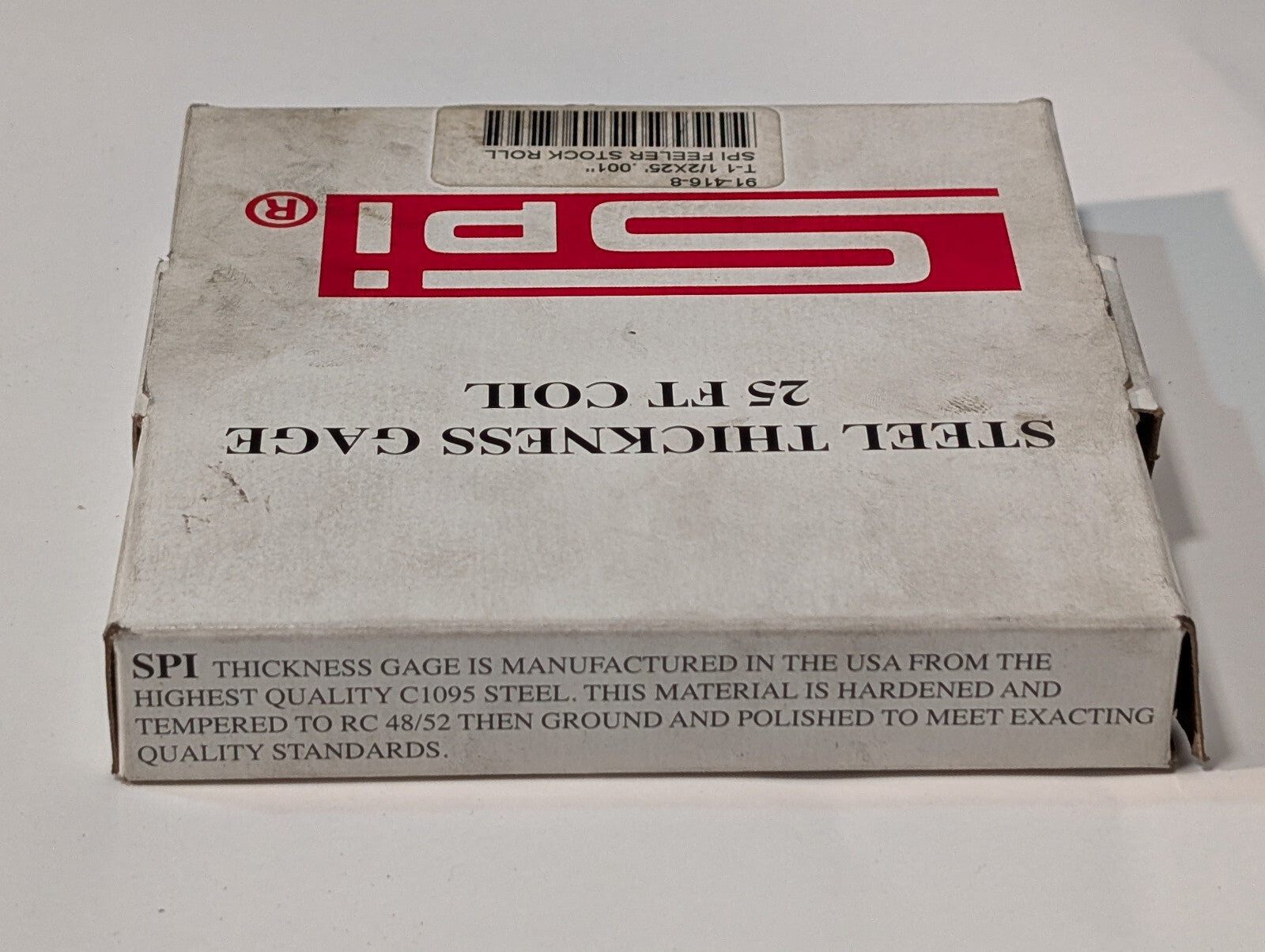 SPI 91-416-8 High Carbon Steel Feeler Stock Roll 1/2"W, 25'L, .001 Thick Coil