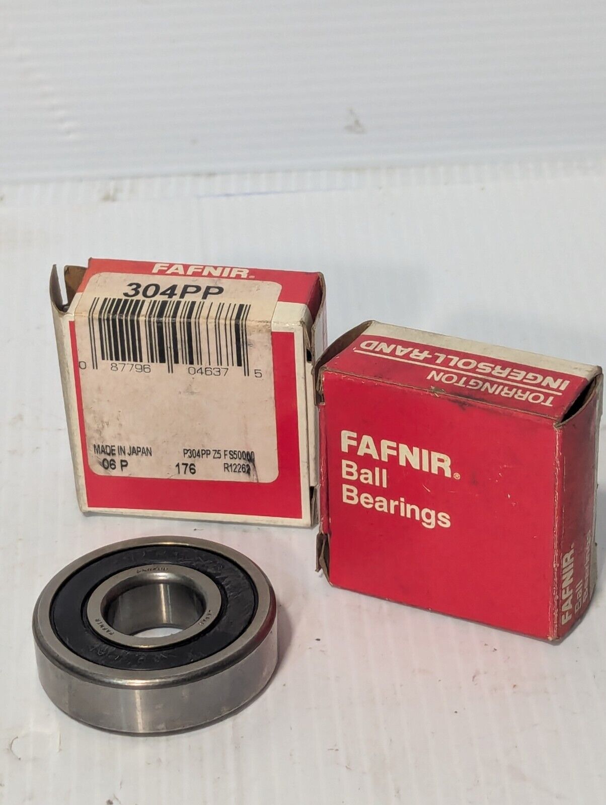 Lot of 2 Fafnir 304PP Radial Deep Groove Ball Bearing - Free Shipping
