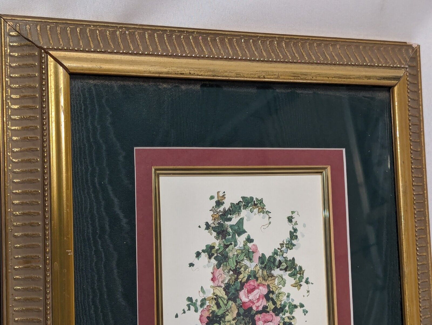 Two Original Watercolors (Flowers) Signed By Peggy Abrams, framed, 21 x 13.5 in