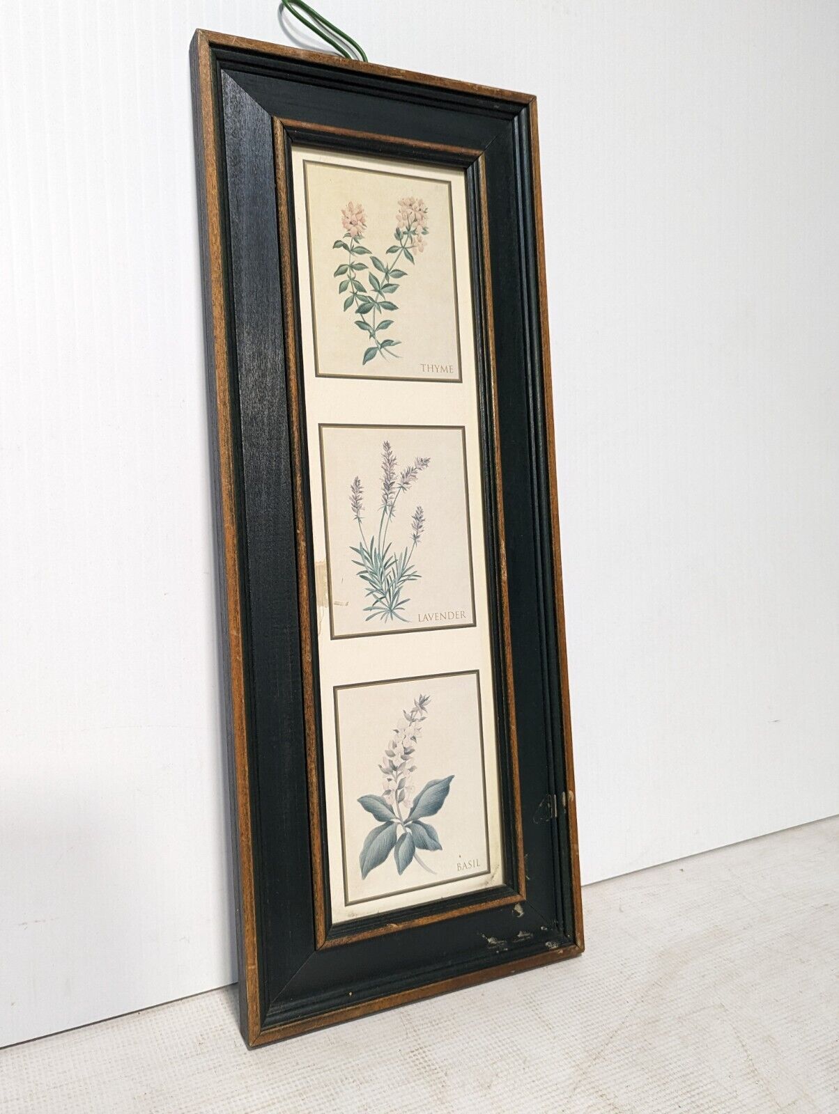 Wall Art Decor Print, Country Style Picture Featuring Herbs, 21" T x 9" W