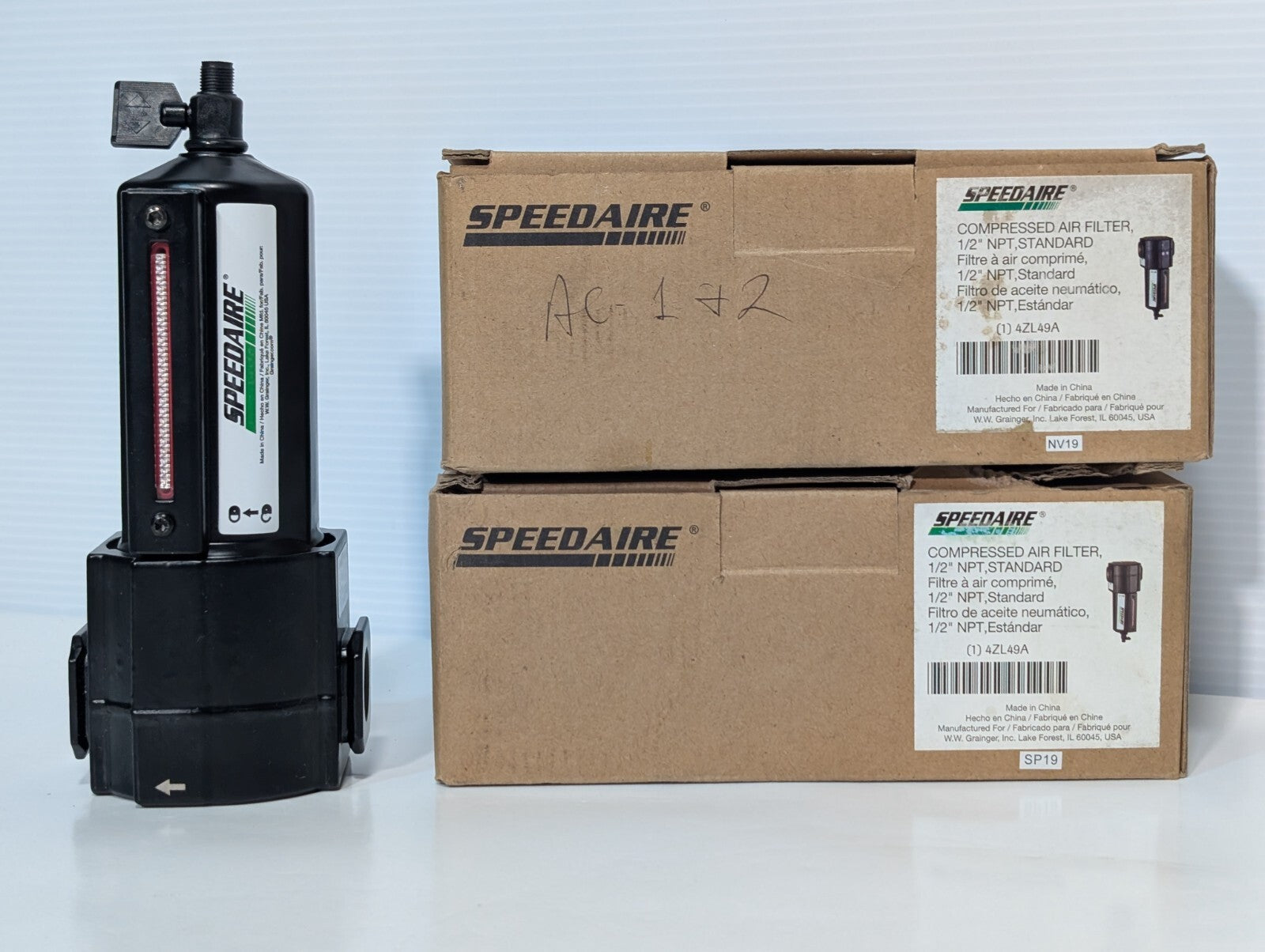 Speedaire 4ZL49A Compressed Air Filter 1/2" NPT, Standard, New in Box