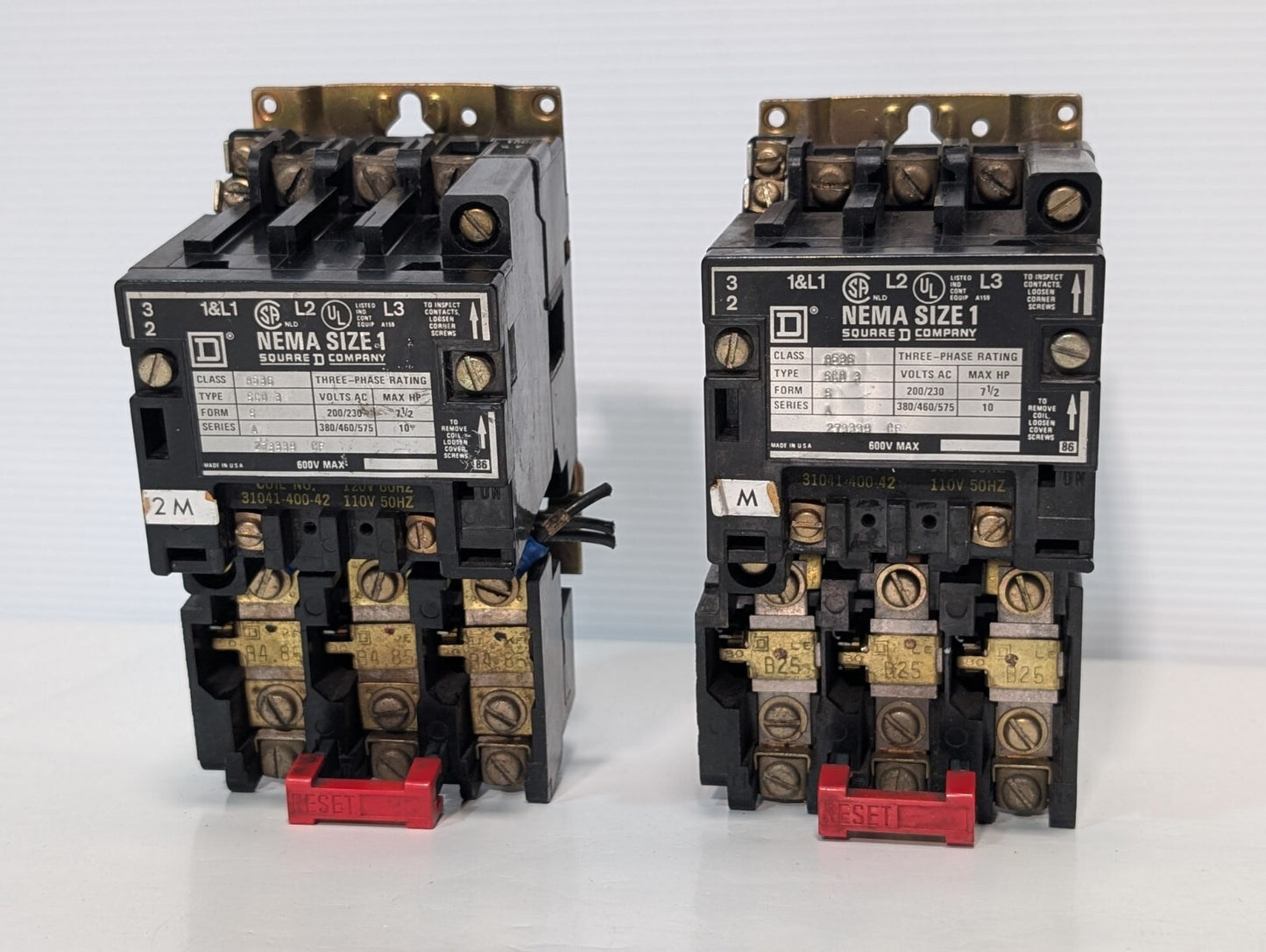 Square D 8536SC03 motor starter, NEMA Size 1, 3 Phase with 31041-400-42 Coil