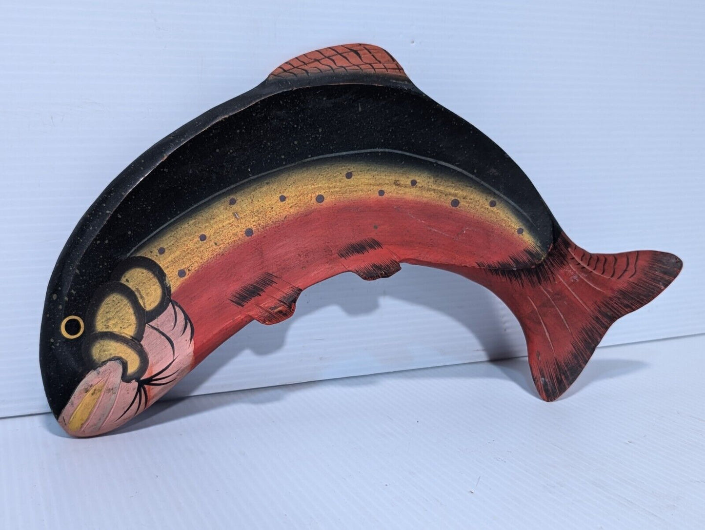 Wooden Fish/ Rainbow Trout Wall Fixture/ Wall Hanging - Free Shipping